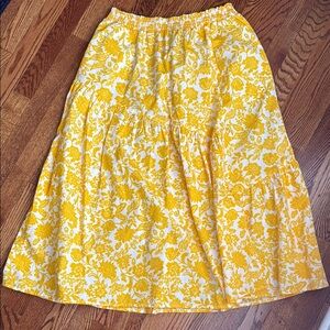 Floral Yellow Skirt